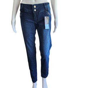 NWT MITHOS Women Blue Stretch Jeans Size 34
